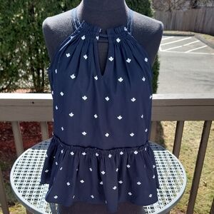 Navy Blue Sleeveless Women's Top